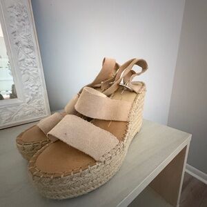Dolce Vita Beige Wedge Sandals